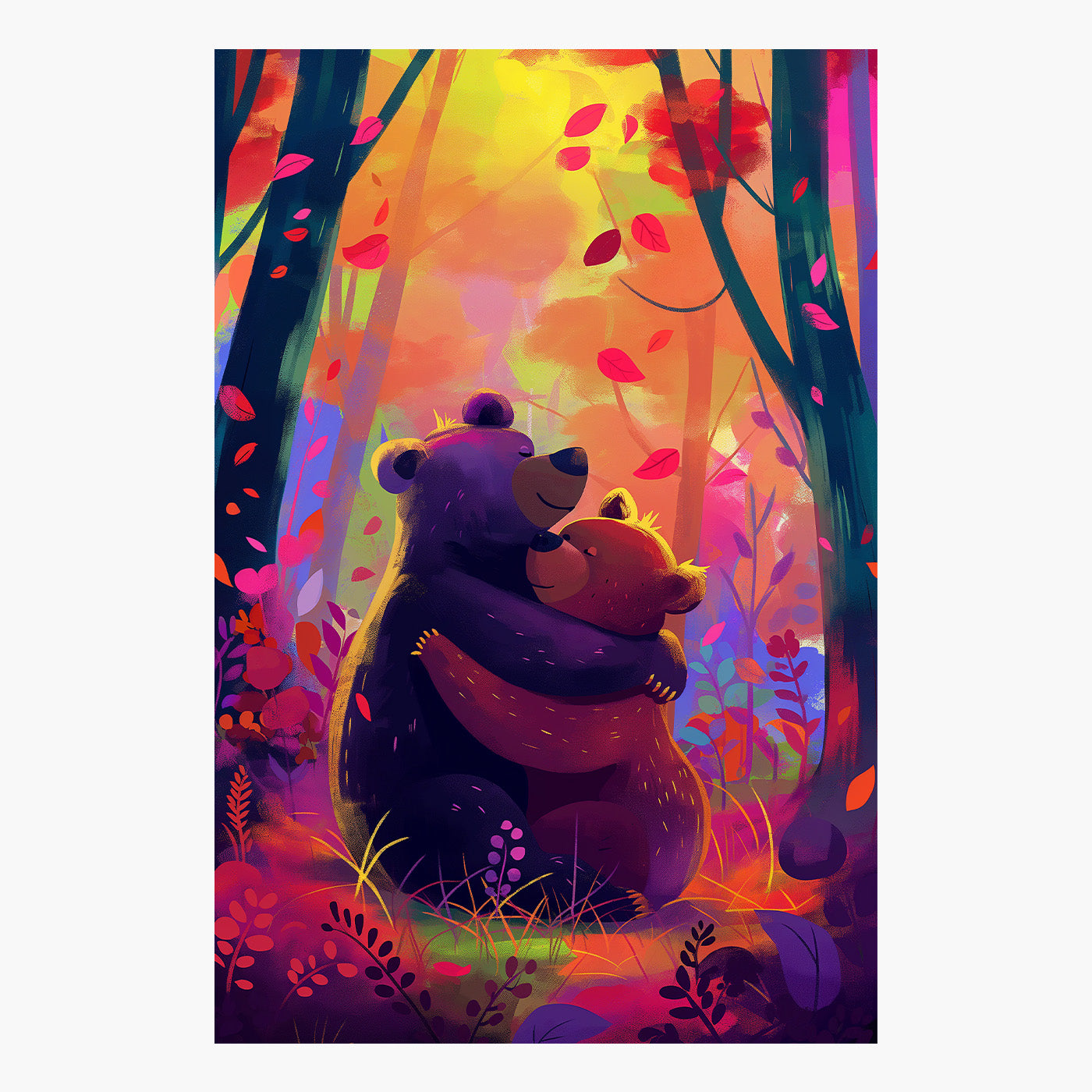 Kids Bears Hugging